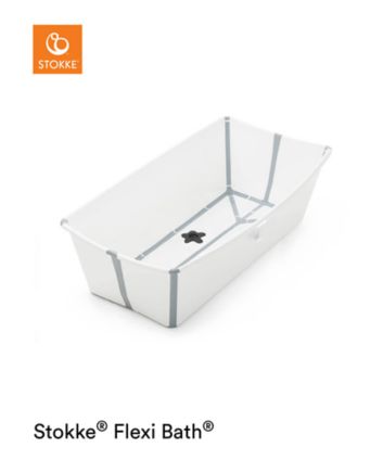 Okbaby Onda Slim folding baby bath with support post - grey - Mothercare