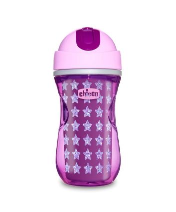 Chicco Feeding Flip Top Insulated Straw Cup 12+ Pink/Purple