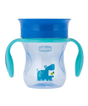 Chicco Flip Top Insulated Straw Cup 12+, Teal/Blue