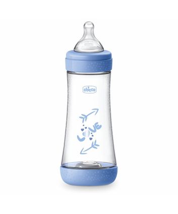 Chicco 150ml Of Anti-Colic Baby Milk Feeding Bottle with Wide Neck For  0m+(Blue)