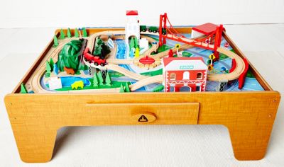 early learning centre wooden train set