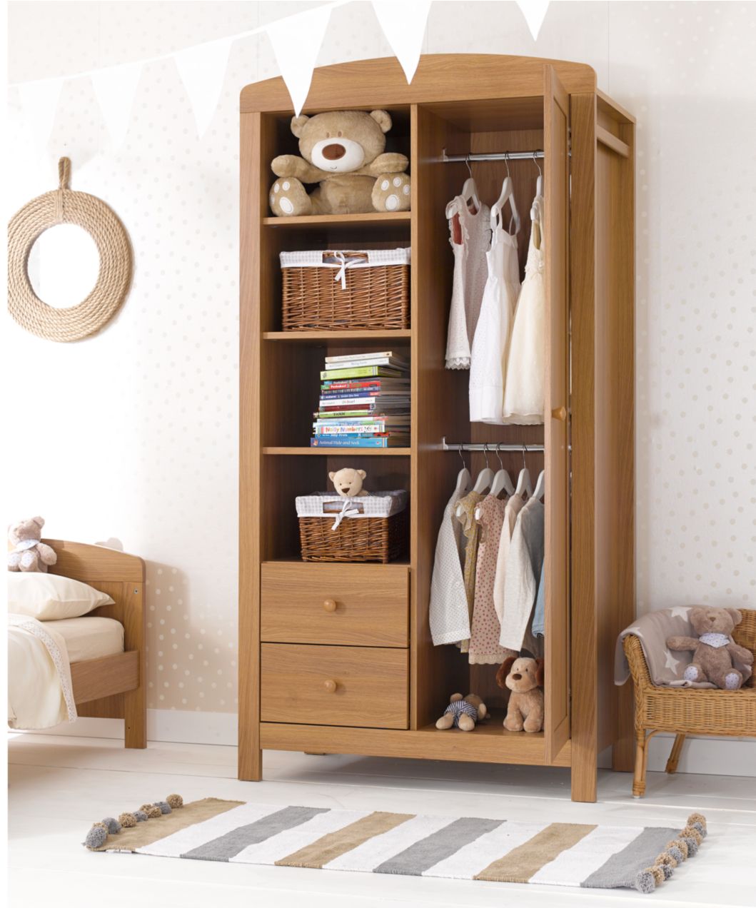 padstow wardrobe oak effect