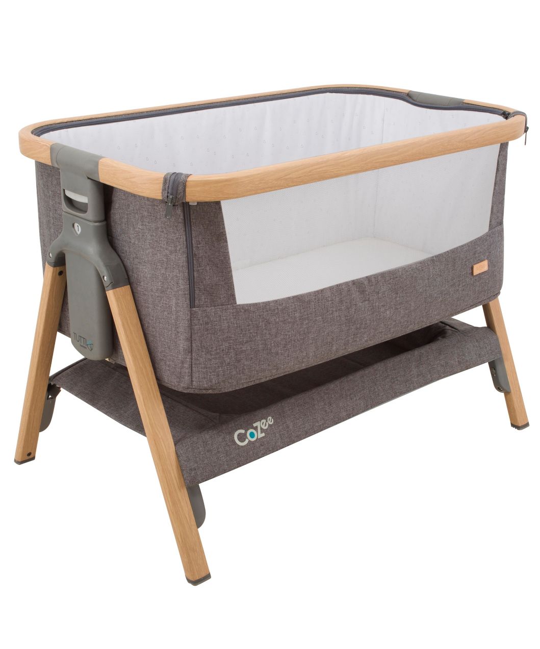 Tutti Bambini Cozee Bedside Crib Charcoal