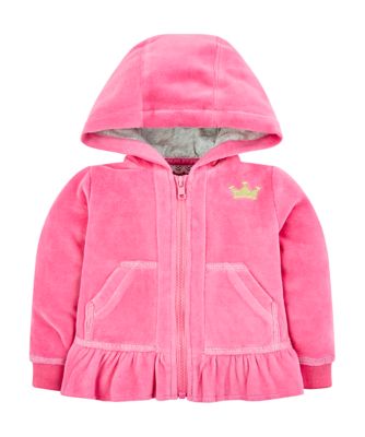 pink velour hoodie